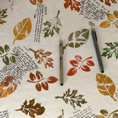 Easy DIY Stencil Thanksgiving Tablecloth